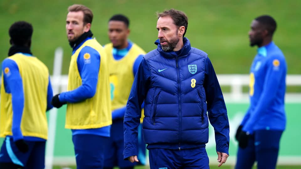 Southgate leads an England training session in November. - Nick Potts/PA