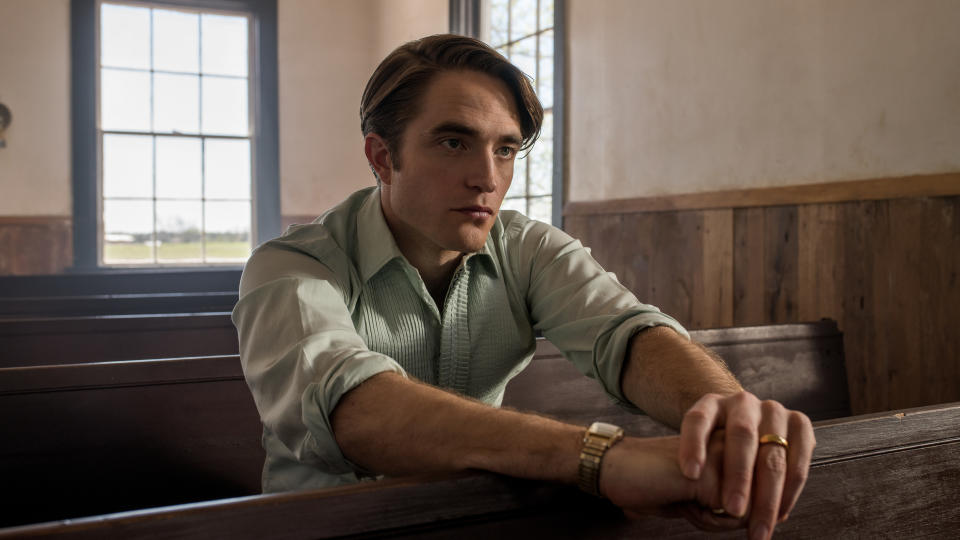 Robert Pattinson as Preston Teagardin in 'The Devil All the Time'. (Credit: Glen Wilson/Netflix)