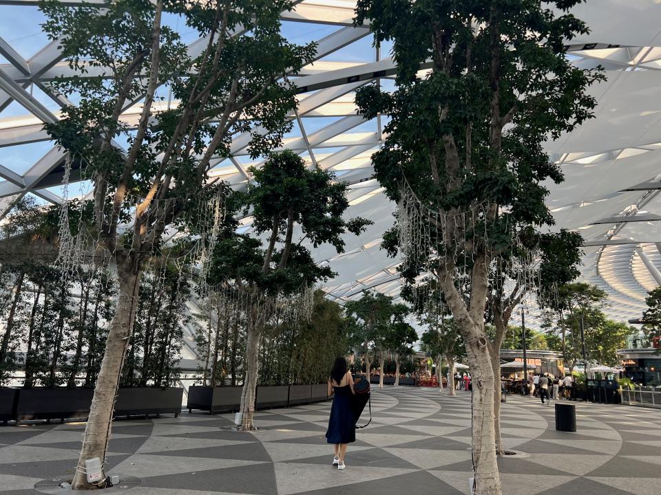 Inside Changi airport's Jewel complex.