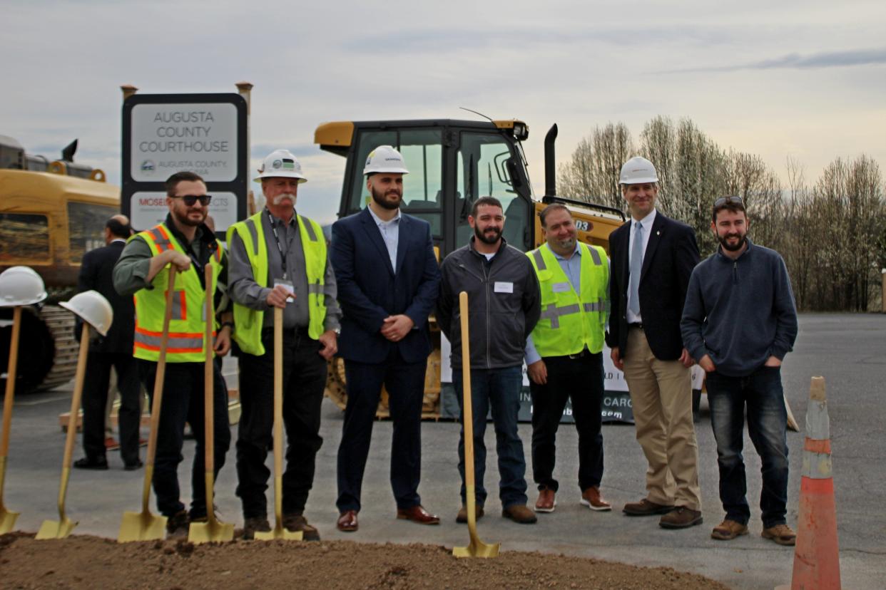 The Branch Builds team on site during the groundbreaking.