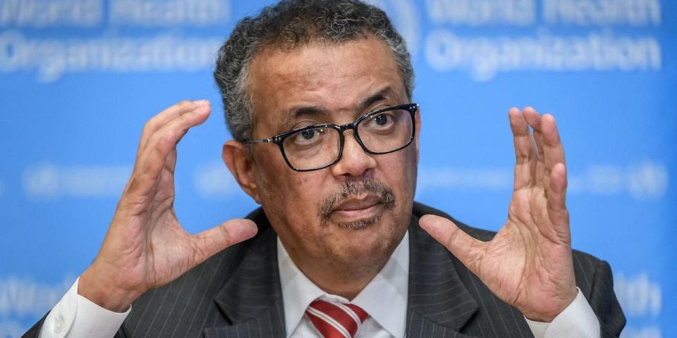 World Health Organization (WHO) Director-General Tedros Adhanom Ghebreyesus.