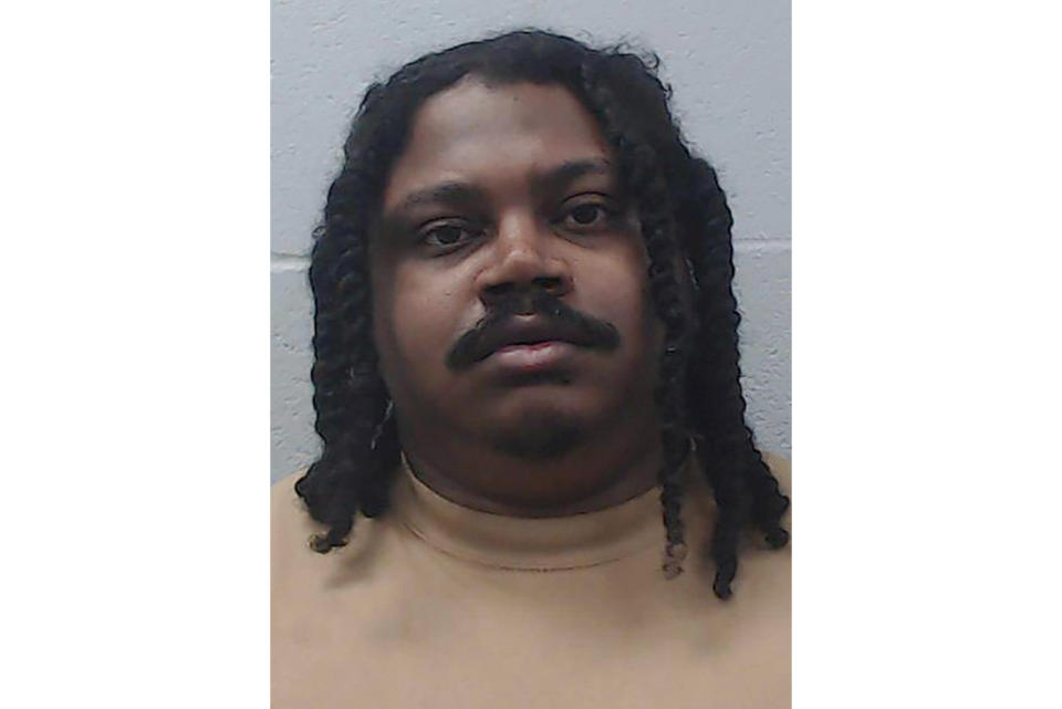 This undated photo provided by the City of San Marcos, Texas, shows Jacobe Ferguson, 30, who was arrested Wednesday, July 5, 2023 and is charged with intentionally starting a fire five years ago in San Marcos, Texas, which killed five people and displaced 200 others. (City of San Marcos via AP)