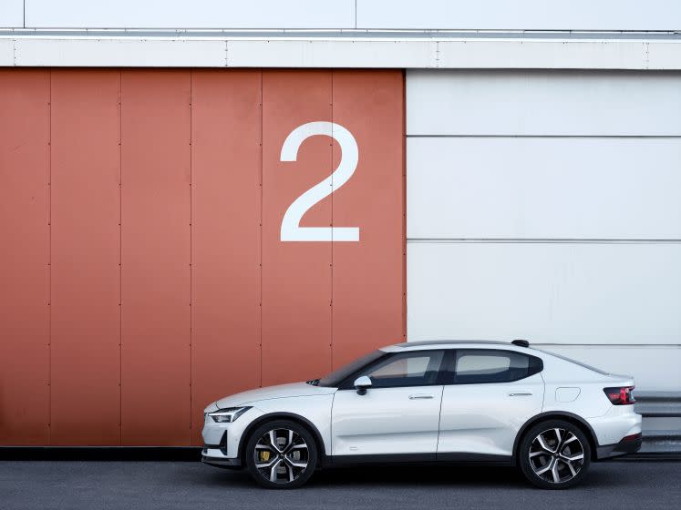 Owned 50 percent by Volvo and 50 percent by Chinese automaker Geely, the Polestar 2 electric vehicle starts production in the first quarter of next year. This year's edition costs $63,000 and the car maker plans to eventualy produce models for about $45,000, in an attempt to challenge the Tesla Model 3.