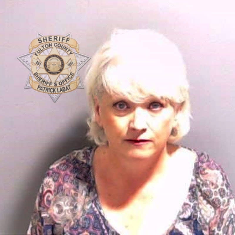 A mug shot of Cathy Latham.