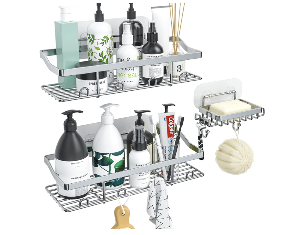 HapiRm 3-Pack Shower Caddy (Photo via Amazon)