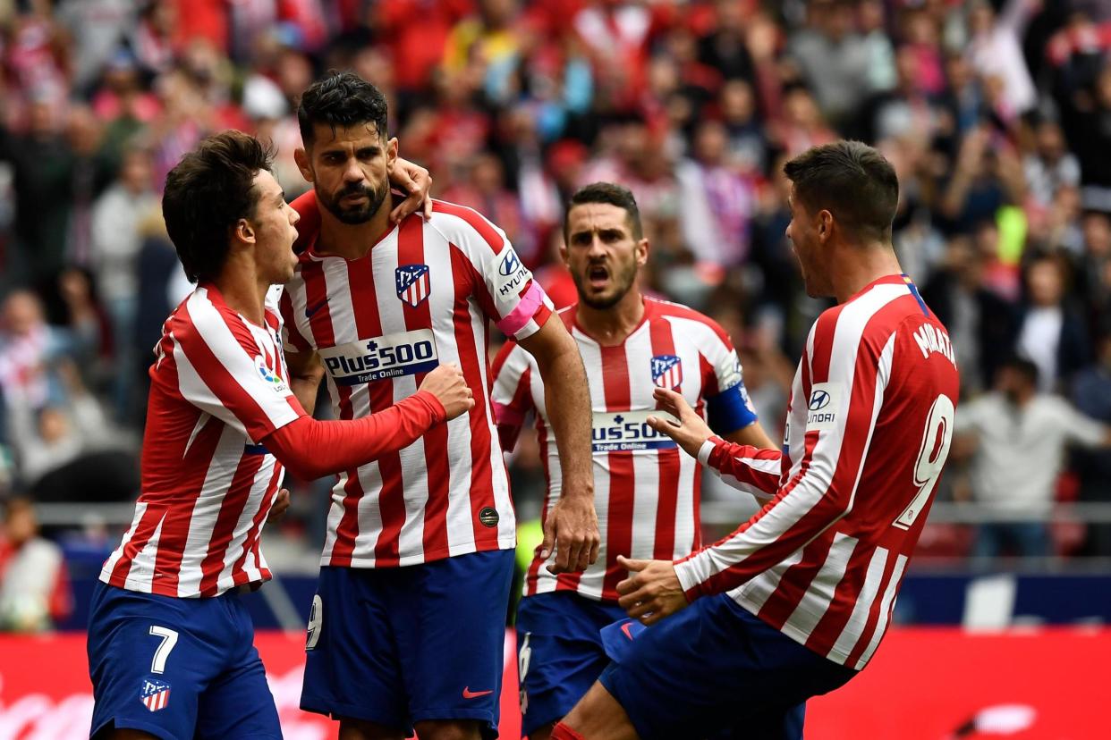 Atleti trio Joao Felix, Diego Costa and Alvaro Morata have all suffered with injuries this term: AFP via Getty Images