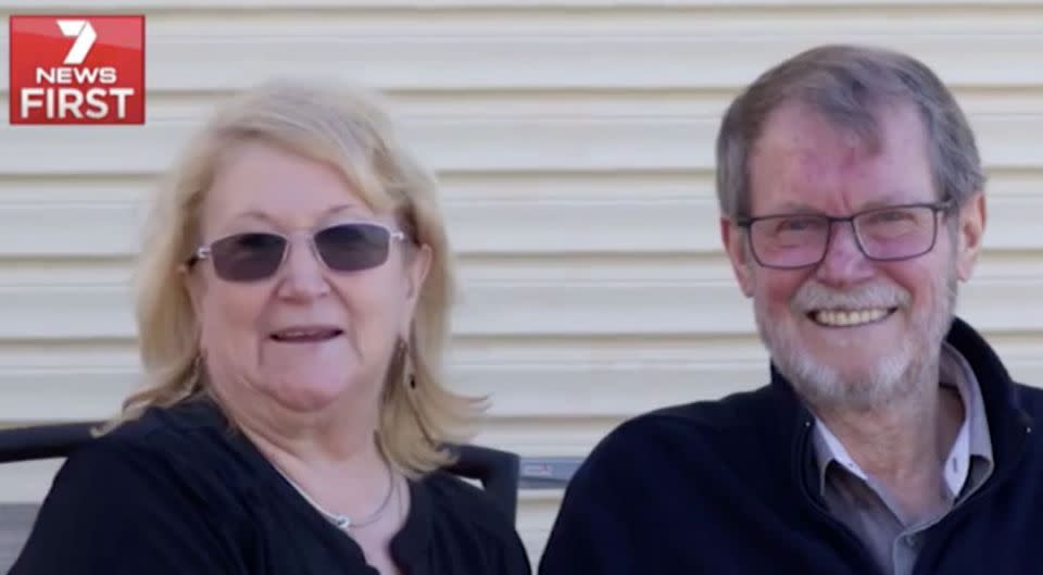 Garry and his wife Barb. Photo: 7 News