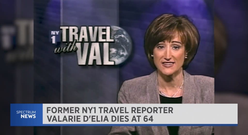 Longtime NY1 travel reporter Valarie D’Elia died Tuesday following a fight with ALS. NY1