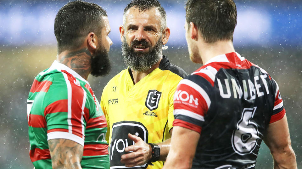 Gavin Badger, pictured here during an NRL game in 2019.