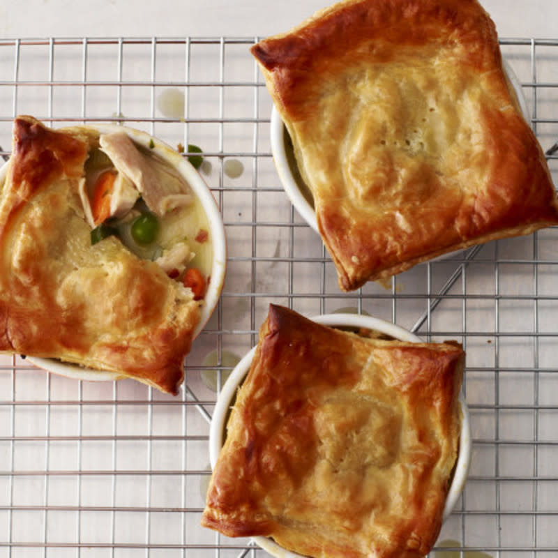 <p>Parade</p><p>With a crown of buttery puff pastry, this <a href="https://parade.com/849109/deannasamaan/fix-it-and-forget-it-18-of-the-best-slow-cooker-stew-recipes/" rel="nofollow noopener" target="_blank" data-ylk="slk:savory stew;elm:context_link;itc:0;sec:content-canvas" class="link rapid-noclick-resp">savory stew</a> walks the line between homey and elegant.</p><p><strong>Get the recipe: </strong><strong><a href="https://parade.com/356117/parade/turkey-pot-pie/" rel="nofollow noopener" target="_blank" data-ylk="slk:Mini Turkey Pot Pies;elm:context_link;itc:0;sec:content-canvas" class="link rapid-noclick-resp">Mini Turkey Pot Pies</a></strong></p>