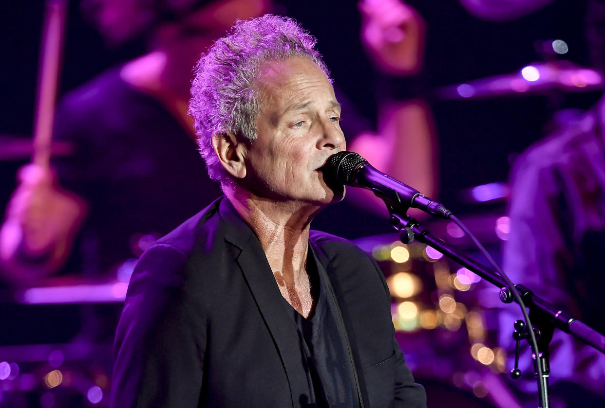 Former Fleetwood Mac guitarist Lindsey Buckingham says it's possible that his ex-girlfriend and former bandmate Stevie Nicks still has romantic feelings for him. (Photo: Steve Jennings/Getty Images)