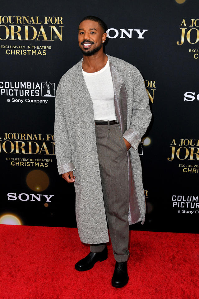 New York, NY - May 6, 2019: Michael B. Jordan wearing suit by