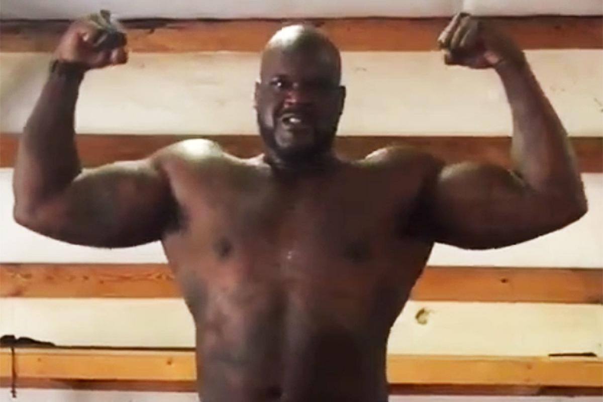 NBA legend Shaquille O'Neal, 50, is shredded in gym picture as