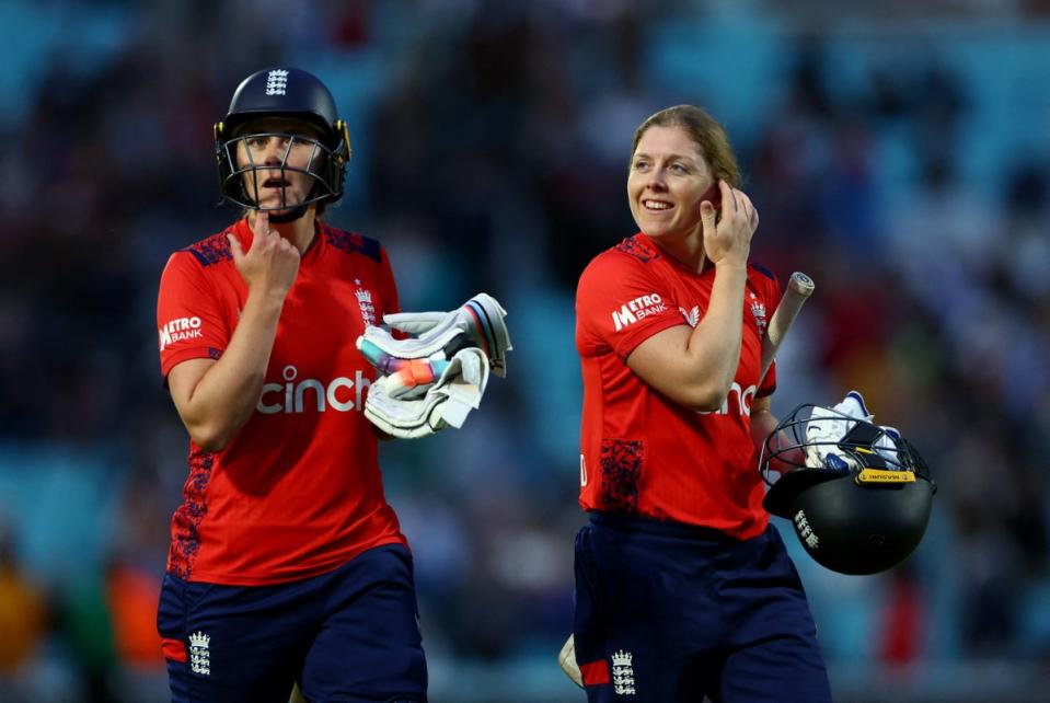 Sciver-Brunt, left, and the England captain Knight have high expectations in the tournament (Action Images via Reuters)