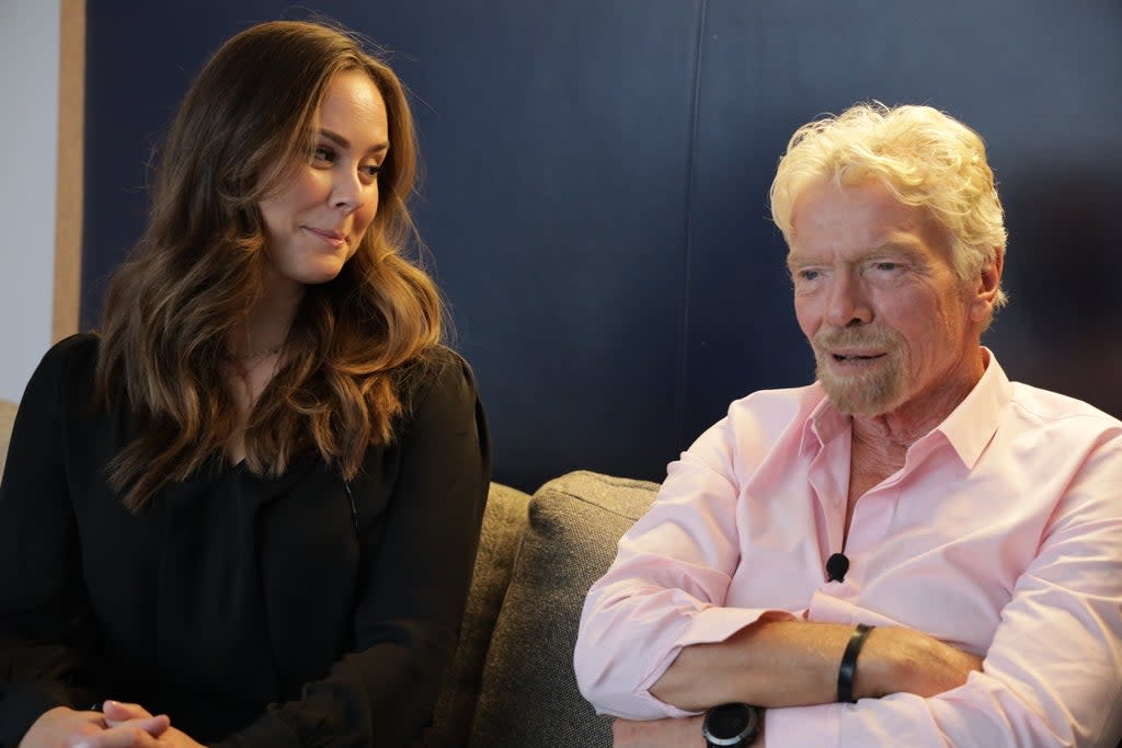 RBIJ CEO Celia Ouellette and Virgin Group founder Sir Richard Branson discuss abolishing the death penalty in New York City, on 6 October, 2021. (Nathan Place)