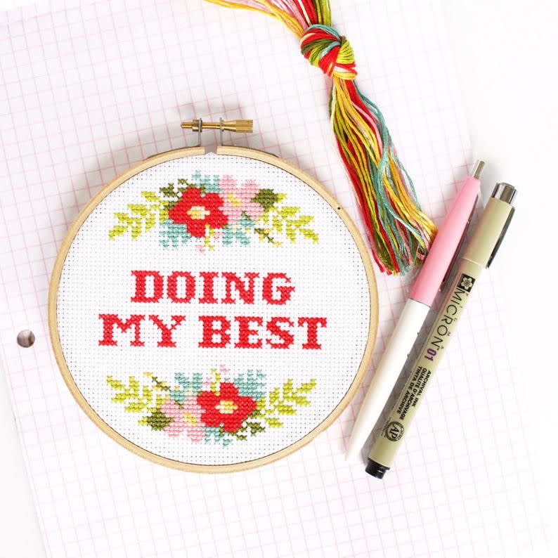 31) Doing My Best DIY Cross Stitch Kit