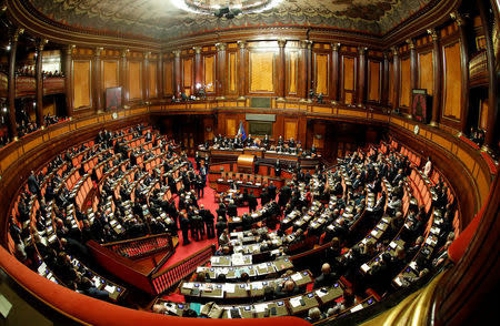 General view of the Senate during the first session since the March 4 national election in Rome, Italy March 23, 2018. REUTERS/Remo Casilli