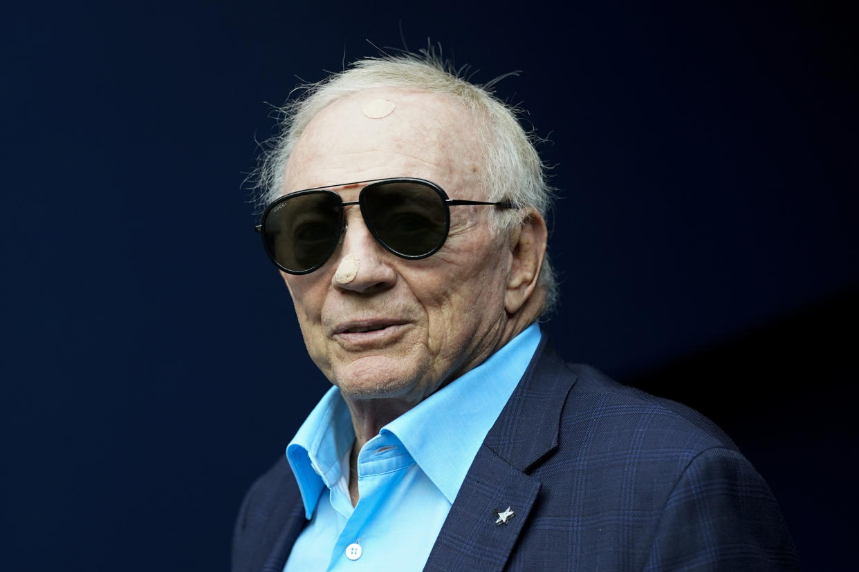 Dallas Cowboys team owner Jerry Jones made the Trey Lance deal without consulting anyone else in the organization. (AP Photo/Lindsey Wasson)