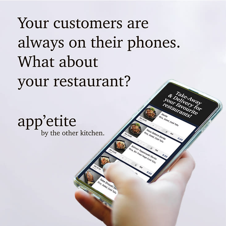 Get your favourite hawker listed on app'etite by The Other Kitchen to take their headaches away for takeaways. – Pictures courtesy from The Other Kitchen