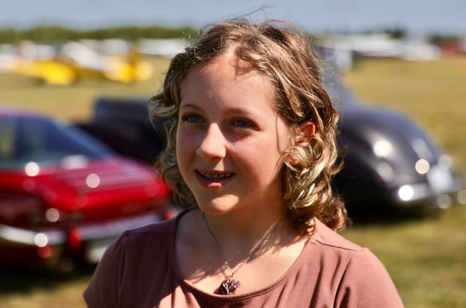 Tessa Woulthers, 13, has been coming to the Stanley Airport fly-in since she was about four-years-old. 