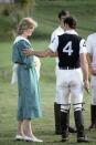 <p>Charles greets Diana during a polo match in New Zealand.</p>