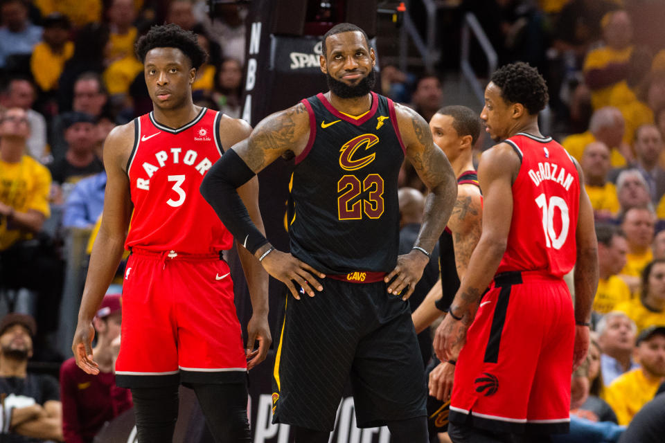 LeBron James and the Cavs barely broke a sweat in sweeping the Raptors out of the postseason for the second straight spring. (Getty)