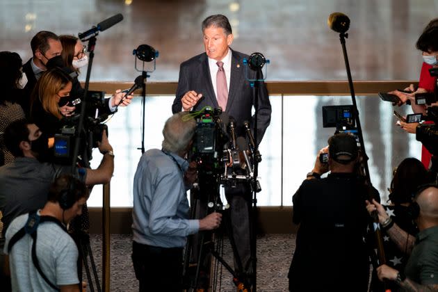 Sen. Joe Manchin (D-W.Va.) has pressed to limit the size of the Build Back Better bill, in ways that would force leaders to scale back key proposals -- and likely eliminate some altogether. (Photo: Bill Clark via Getty Images)