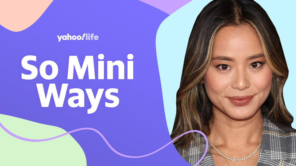 Jamie Chung opens up about life as a mom of twins. (Photo: Getty; designed by Quinn Lemmers)