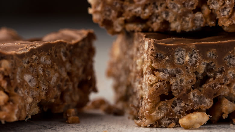 close up of rice treats