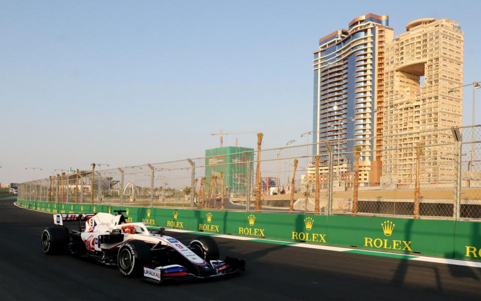 Formula One F1- Saudi Arabian Grand Prix - Jeddah Corniche Circuit, Jeddah, Saudi Arabia - December 3, 2021 Haas' Nikita Mazepin during practice - REUTERS 