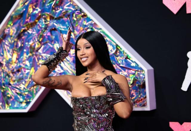 VMAs 2023: Cardi B rocks red carpet in Dilara Findikoglu dress