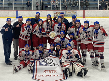 The Kalkaska K-Stars recently won the 14U state championship and will be representing Michigan at the USA Girls’ Hockey National Championships in Irvine, California from March 30-April 3.