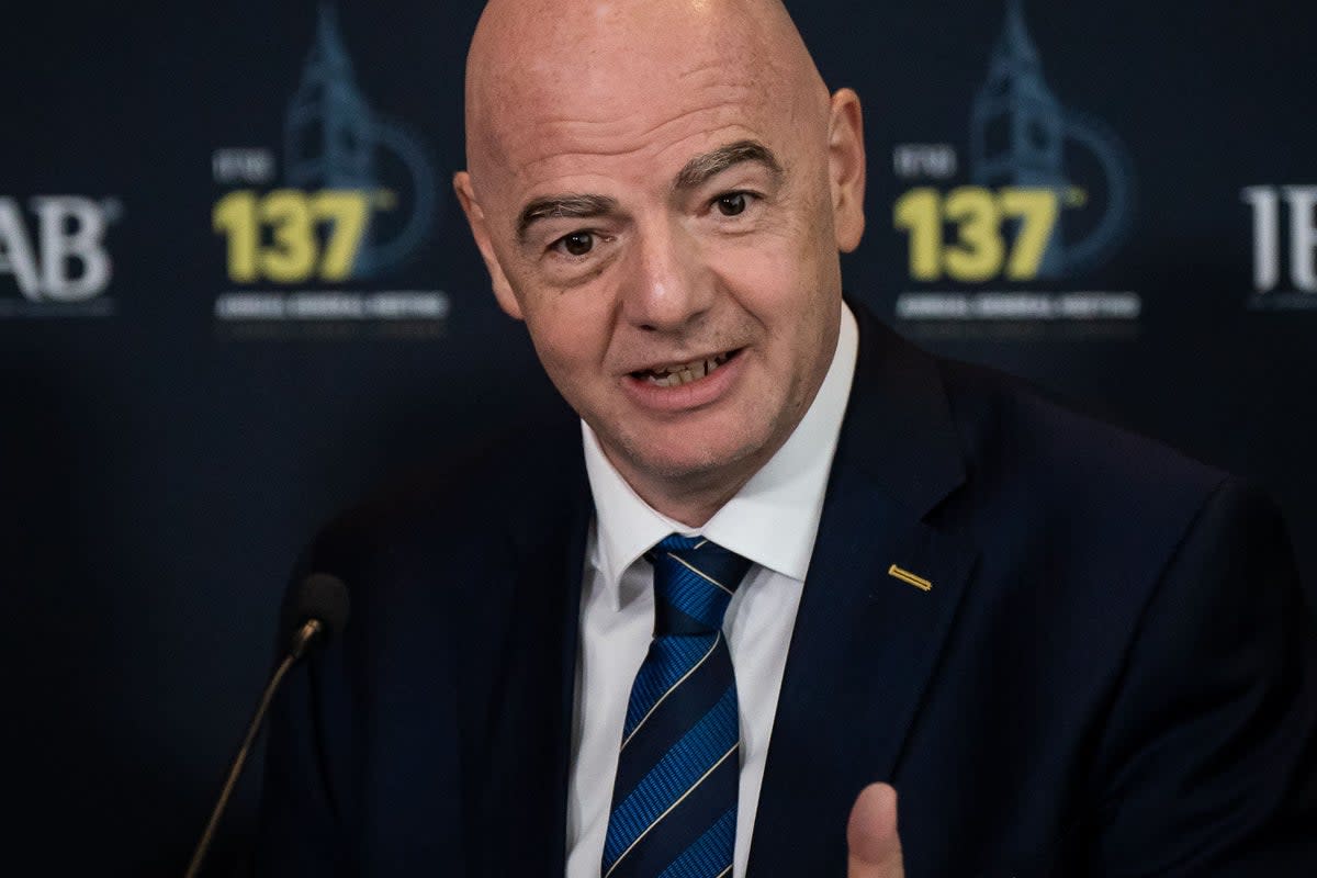 The plans of FIFA and its president Gianni Infantino for an expanded Club World Cup have received the backing of European clubs (Aaron Chown/PA) (PA Wire)
