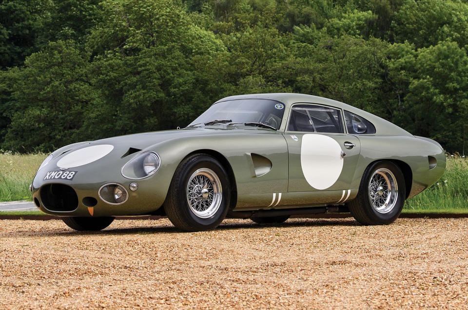 <p><strong>Sold by RM Sotheby’s for $21,455,000, August 2018</strong></p><p>A sale by Aston Martin itself, this car is a one-off 1963 Aston Martin DP215 GrandTouring Competition Prototype raced by Phil Hill and Lucien Bianchi at Le Mans in 1963, the final David Brown competition Aston Martin.</p>