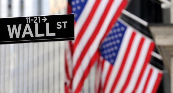 "wall street" sign in focus ...