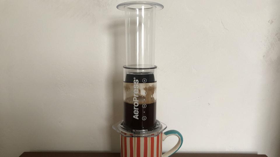 aeropress on a mug