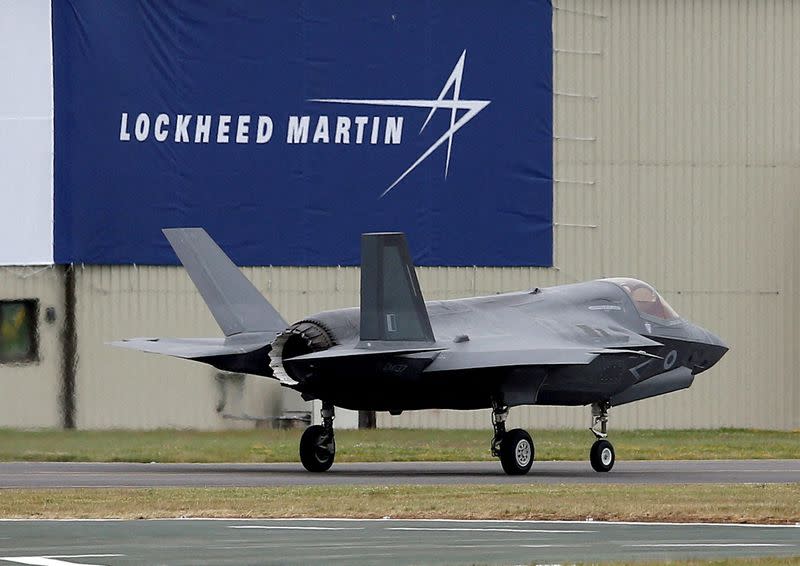 FILE PHOTO: A RAF Lockheed Martin F-35B fighter jet taxis along a runway