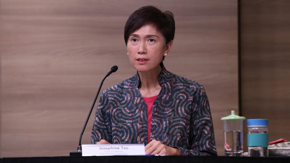 Manpower Minister Josephine Teo.