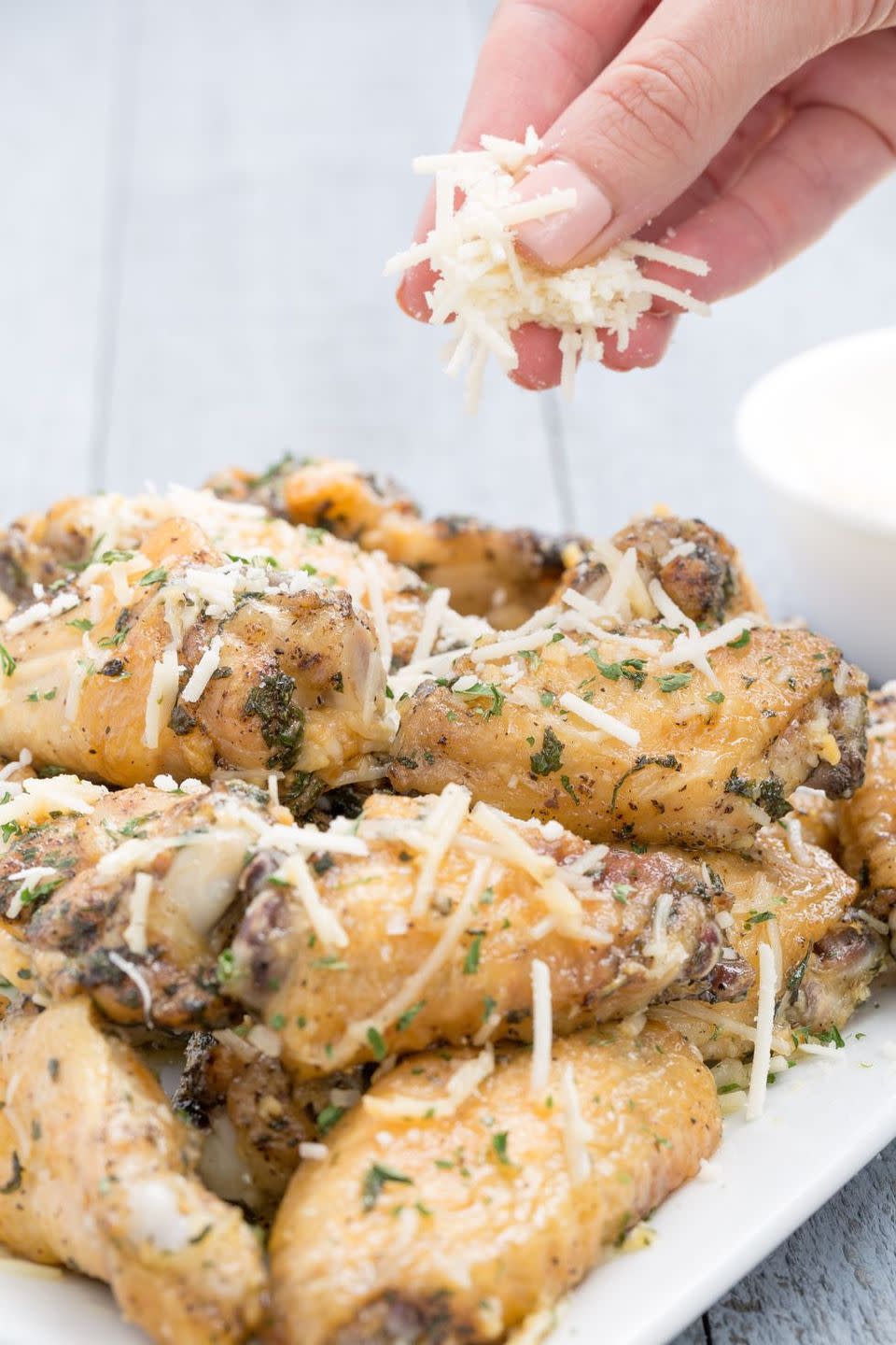 Slow-Cooker Parmesan-Garlic Chicken Wings