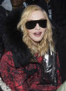 Madonna attends the Philipp Plein show as part of Fashion Week on Monday, Feb. 13, 2017, in New York. (Photo by Charles Sykes/Invision/AP)