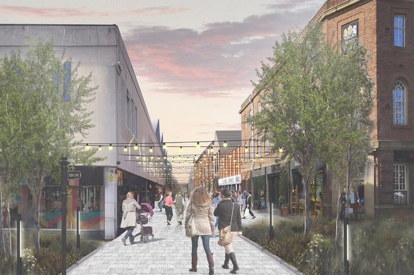 Stretford town centre is undergoing a £50m redevelopment -Credit:Bruntwood Works