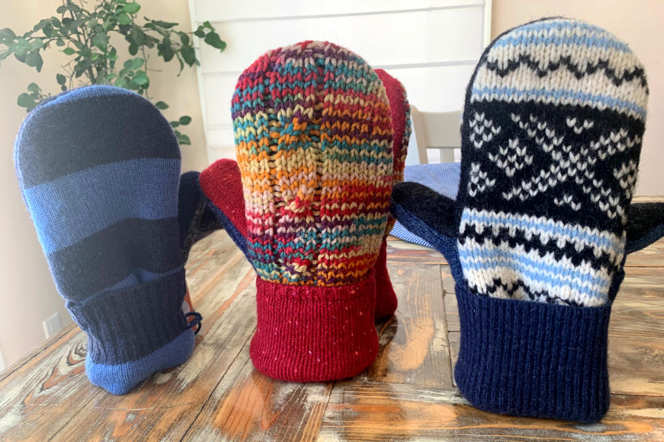 Because Jen Ellis doesn't make mittens anymore, she decided to make three more pairs specifically to auction off for charity. (Jen Ellis)