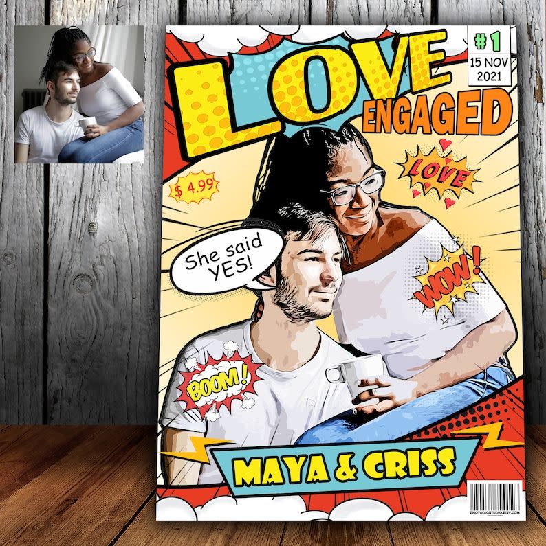 36) Custom Couples Comic Book Cover