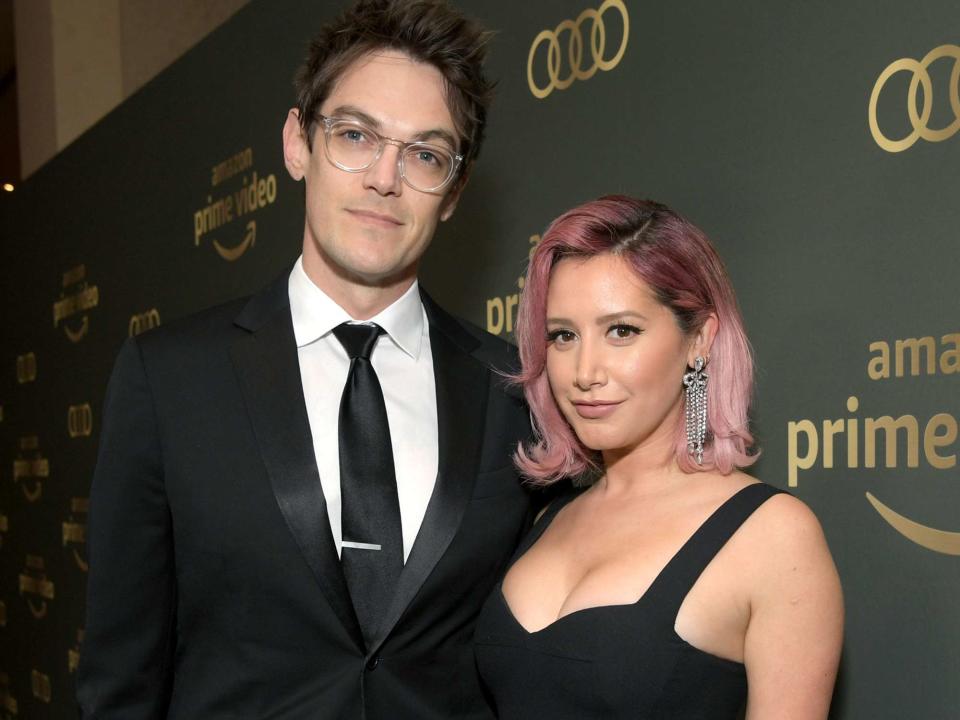 <p>Emma McIntyre/Getty</p> Christopher French and Ashley Tisdale attend the Amazon Prime Video