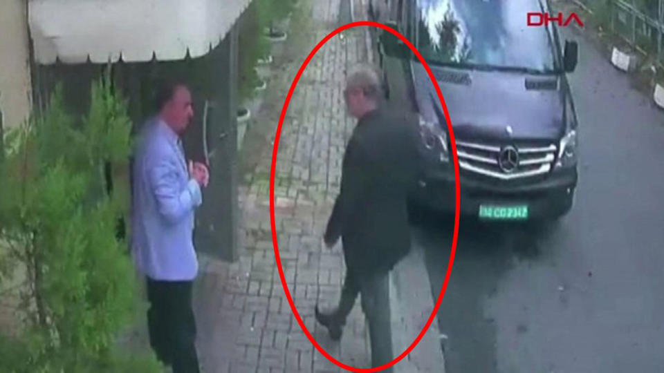 CCTV capture missing journalist Jamal Khashoggi’s last moments. Source: DHA