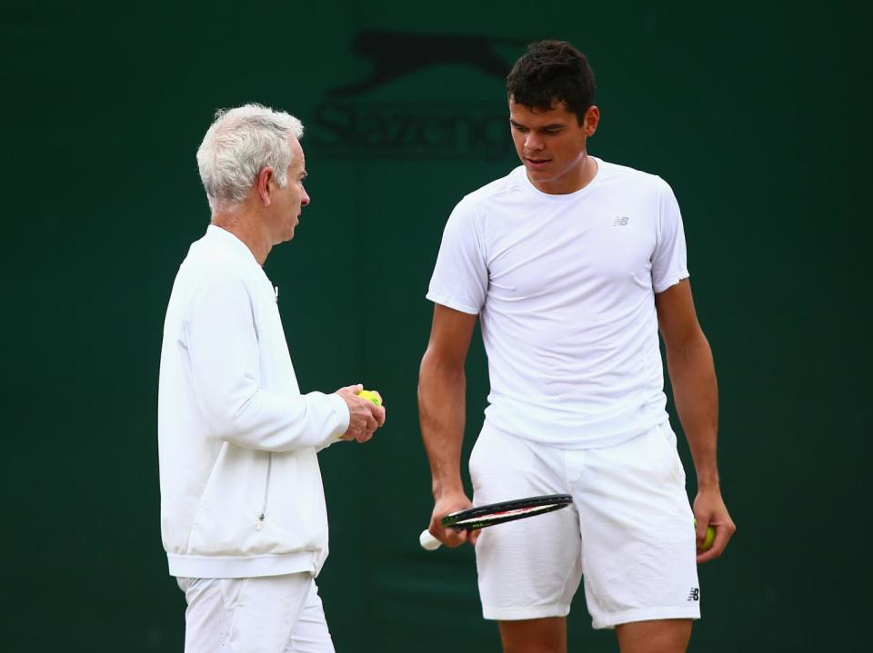 McEnroe was briefly part of Raonic's coaching team (Getty)