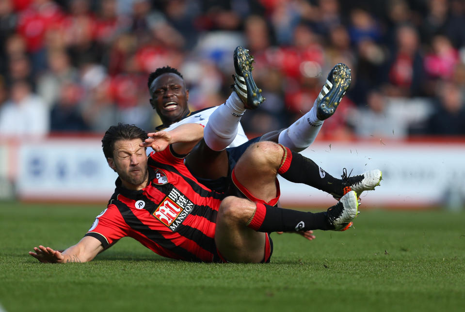 We competed well against Spurs last time out at Dean Court. As this photo amply demonstrates.
