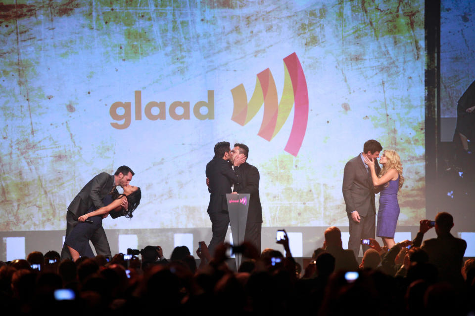 <strong>Raised money for GLAAD at the LGBT-rights group's media awards at $5,000 apiece</strong>