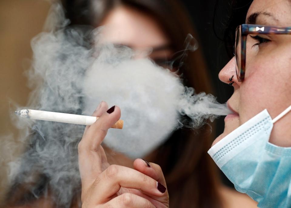 The NHS Smokefree campaign encourages 5.3 million smokers in England to quit this January (EPA)
