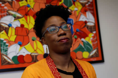 Doctor Omolara Uwemedimo, a pediatrician at Cohen's Children's Medical Center, poses at her office in New Hyde Park, New York, U.S., February 13, 2018. Picture taken February 13, 2018. REUTERS/Shannon Stapleton